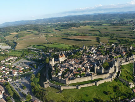 Vue aérienne de Carcassonne